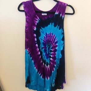 Tie Dye Flowy Hippie Tank Top
